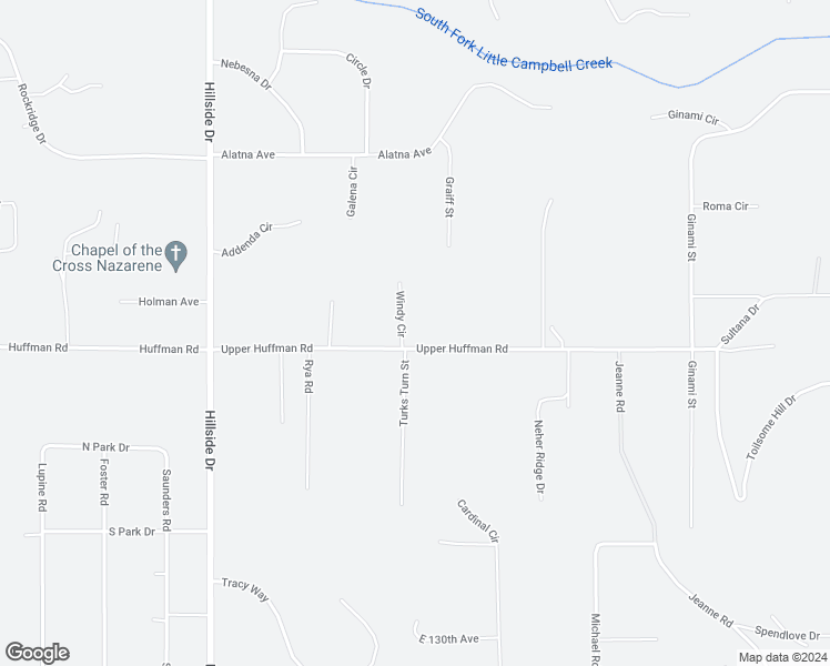 map of restaurants, bars, coffee shops, grocery stores, and more near 7805 Upper Huffman Road in Anchorage
