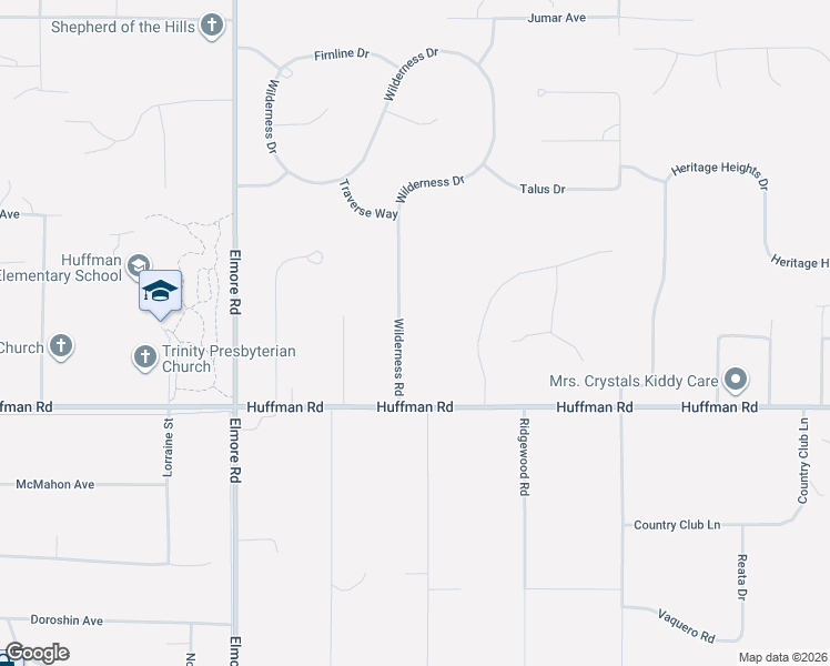 map of restaurants, bars, coffee shops, grocery stores, and more near 12215 Wilderness Road in Anchorage