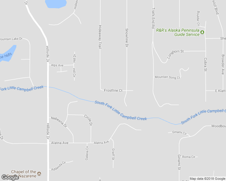 map of restaurants, bars, coffee shops, grocery stores, and more near 7899 Frostline Court in Anchorage