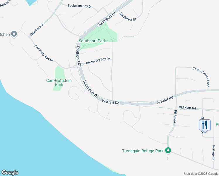 map of restaurants, bars, coffee shops, grocery stores, and more near 11508 Discovery View Drive in Anchorage