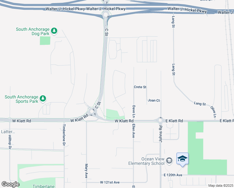 map of restaurants, bars, coffee shops, grocery stores, and more near 11444 Vía Balboa in Anchorage