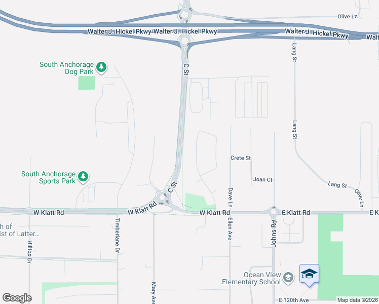 map of restaurants, bars, coffee shops, grocery stores, and more near 11220 Vía Appia in Anchorage
