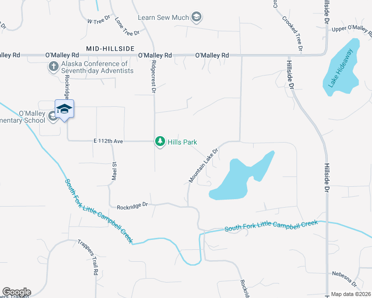 map of restaurants, bars, coffee shops, grocery stores, and more near 11200 Briggs Court in Anchorage