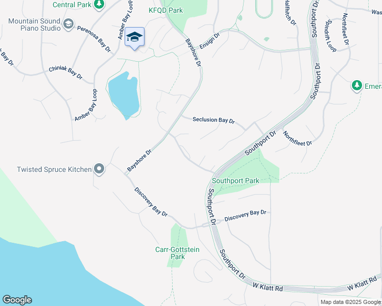 map of restaurants, bars, coffee shops, grocery stores, and more near 2903 Seclusion Cove Drive in Anchorage