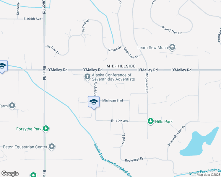 map of restaurants, bars, coffee shops, grocery stores, and more near 6300 Woodmont Drive in Anchorage
