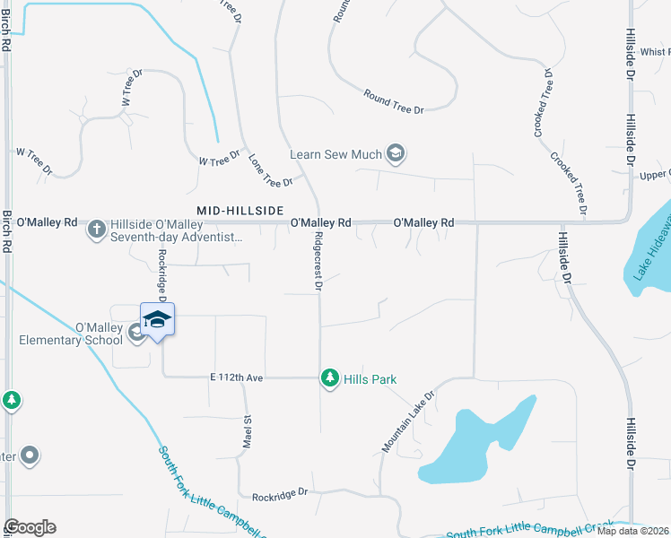 map of restaurants, bars, coffee shops, grocery stores, and more near 10911 Ridgecrest Drive in Anchorage