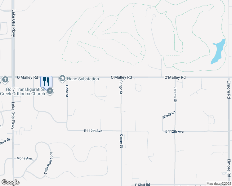 map of restaurants, bars, coffee shops, grocery stores, and more near 10900 Cange Street in Anchorage