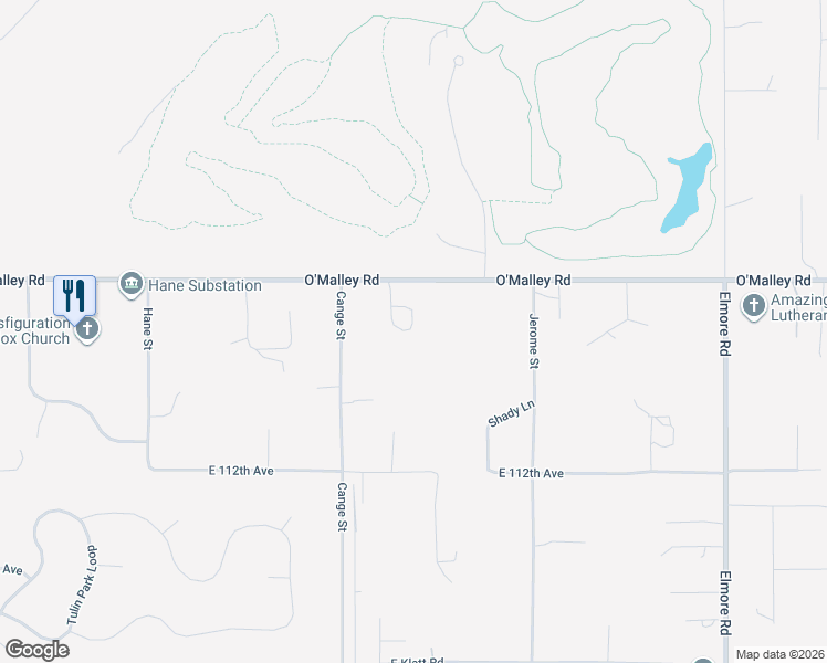 map of restaurants, bars, coffee shops, grocery stores, and more near 10935 Cange Street in Anchorage