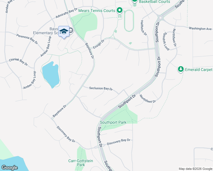 map of restaurants, bars, coffee shops, grocery stores, and more near 2949 Seclusion Bay Dr in Anchorage