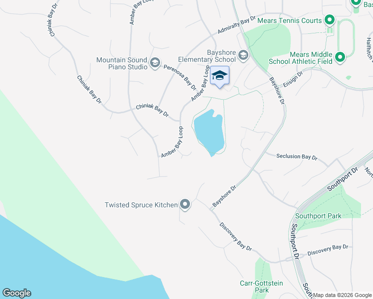 map of restaurants, bars, coffee shops, grocery stores, and more near 3011 Amber Bay Loop in Anchorage
