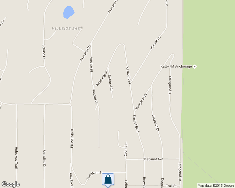 map of restaurants, bars, coffee shops, grocery stores, and more near 10701 Rezanof Circle in Anchorage