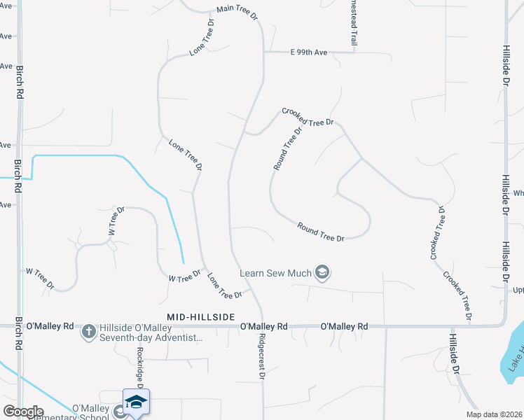 map of restaurants, bars, coffee shops, grocery stores, and more near 6680 Round Tree Dr in Anchorage