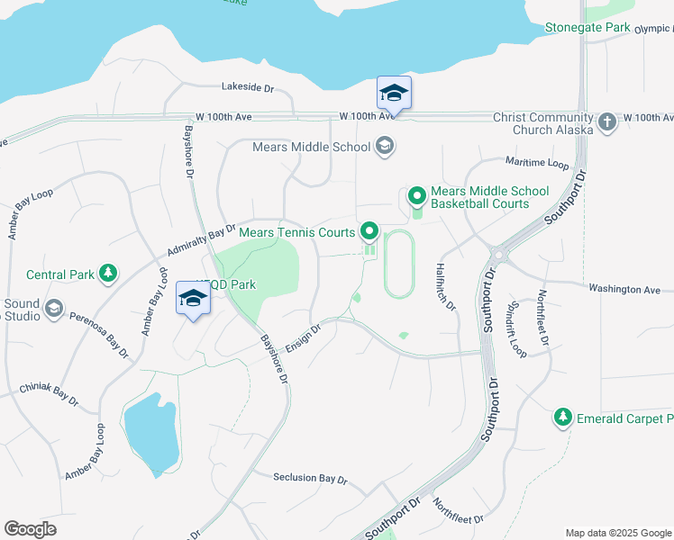 map of restaurants, bars, coffee shops, grocery stores, and more near 3011 Admiralty Bay Drive in Anchorage