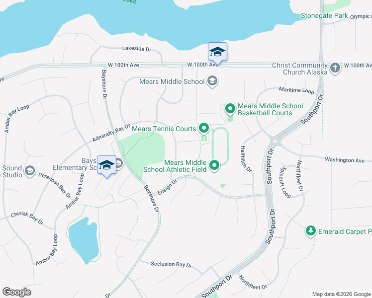 map of restaurants, bars, coffee shops, grocery stores, and more near 3011 Admiralty Bay Drive in Anchorage
