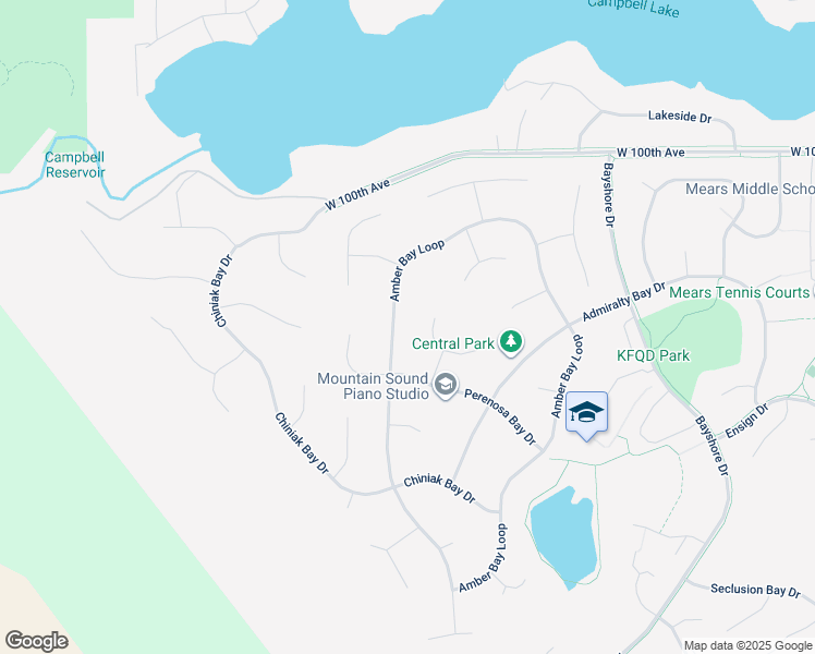 map of restaurants, bars, coffee shops, grocery stores, and more near 3651 Amber Bay Loop in Anchorage