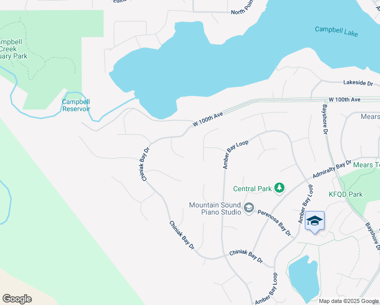 map of restaurants, bars, coffee shops, grocery stores, and more near 10177 Voyager Circle in Anchorage