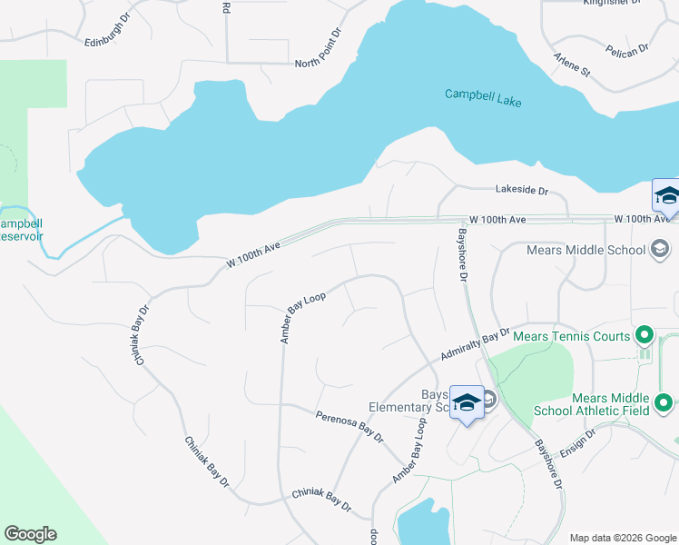 map of restaurants, bars, coffee shops, grocery stores, and more near 3510 Kachemak Place in Anchorage