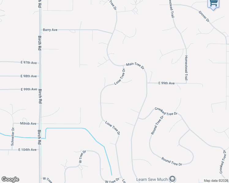 map of restaurants, bars, coffee shops, grocery stores, and more near 9900 Lone Tree Drive in Anchorage
