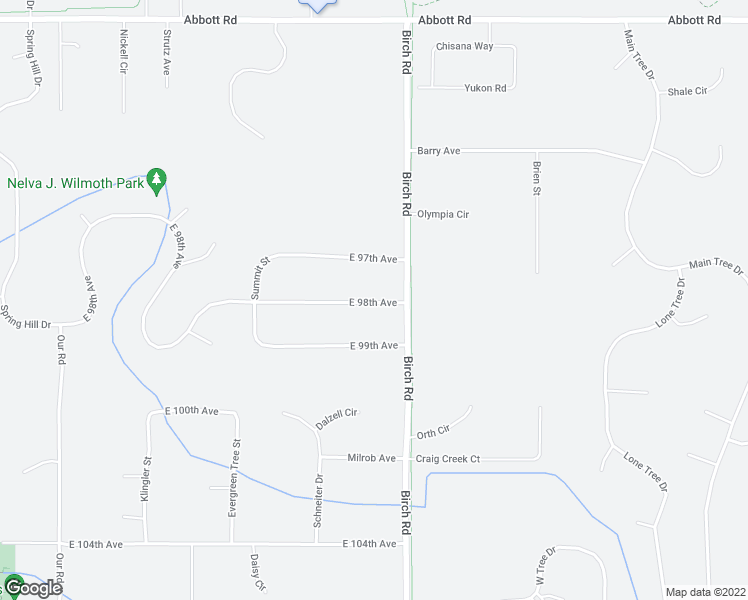 map of restaurants, bars, coffee shops, grocery stores, and more near 5641 East 99th Avenue in Anchorage