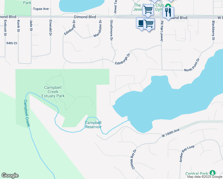 map of restaurants, bars, coffee shops, grocery stores, and more near 4201 North Point Drive in Anchorage