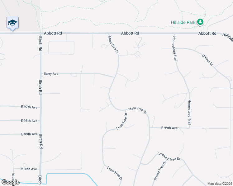 map of restaurants, bars, coffee shops, grocery stores, and more near 9601 Main Tree Drive in Anchorage