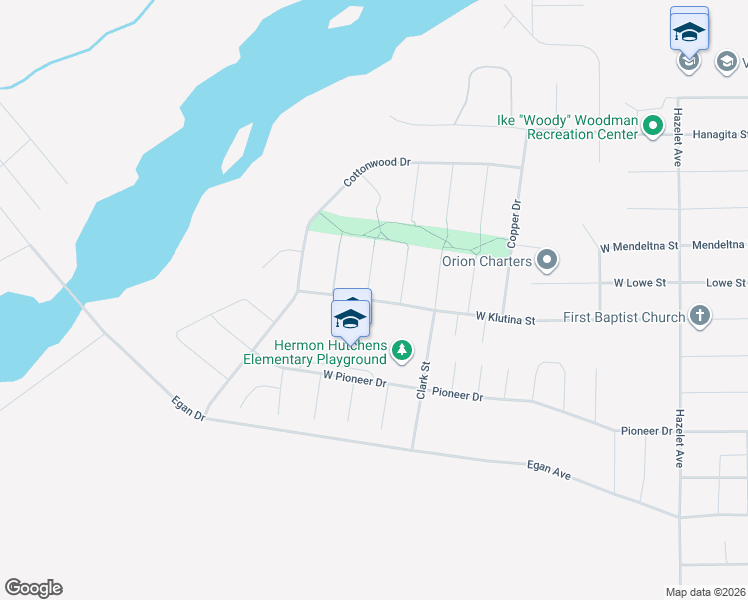 map of restaurants, bars, coffee shops, grocery stores, and more near 1009 West Klutina Street in Valdez
