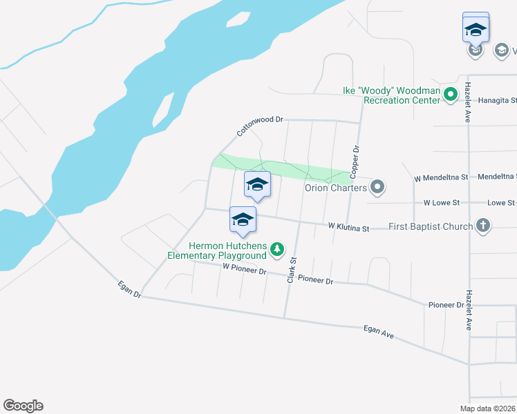 map of restaurants, bars, coffee shops, grocery stores, and more near 1009 West Klutina Street in Valdez