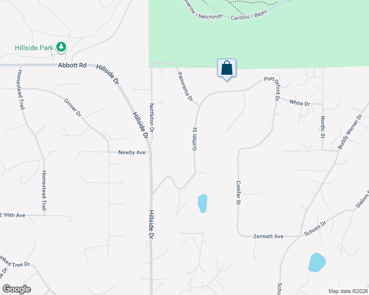 map of restaurants, bars, coffee shops, grocery stores, and more near 7631 Griffith Street in Anchorage