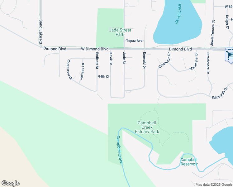 map of restaurants, bars, coffee shops, grocery stores, and more near 4961 Byrd Lane in Anchorage
