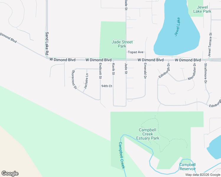 map of restaurants, bars, coffee shops, grocery stores, and more near 9414 Kavik Street in Anchorage