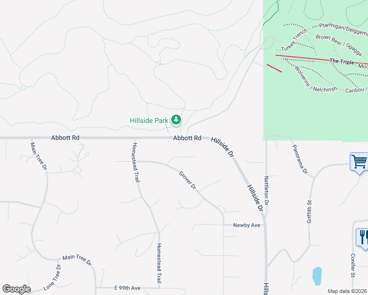 map of restaurants, bars, coffee shops, grocery stores, and more near 6965 Lovitt Circle in Anchorage