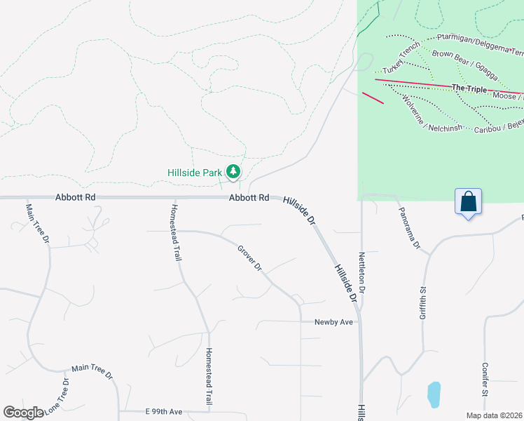 map of restaurants, bars, coffee shops, grocery stores, and more near 6965 Lovitt Circle in Anchorage