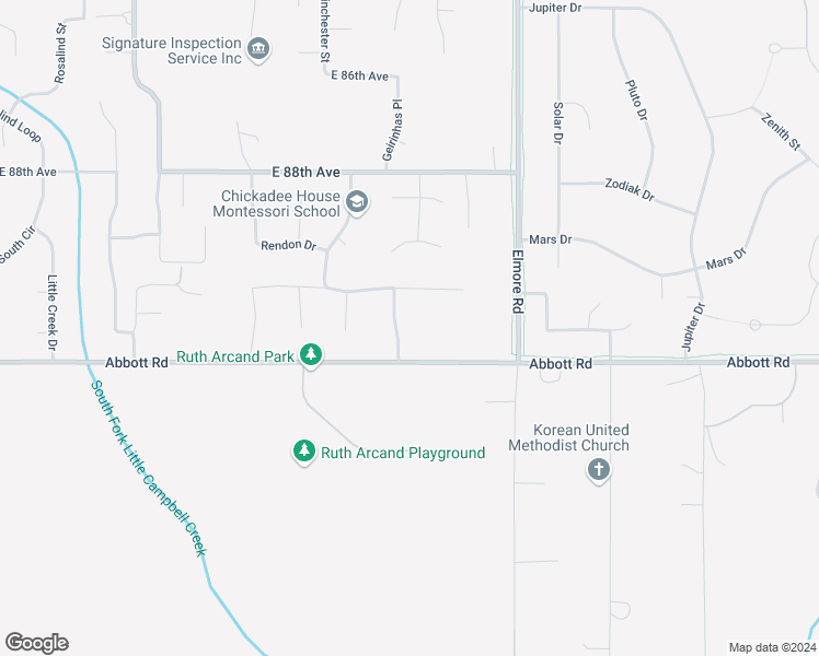 map of restaurants, bars, coffee shops, grocery stores, and more near 9121 Cathedral Place in Anchorage