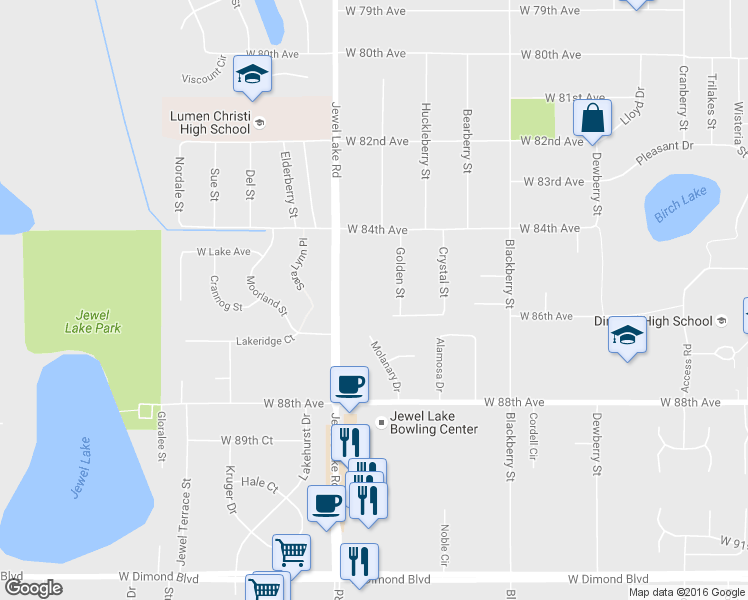 map of restaurants, bars, coffee shops, grocery stores, and more near 8525 Jewel Lake Rd in Anchorage