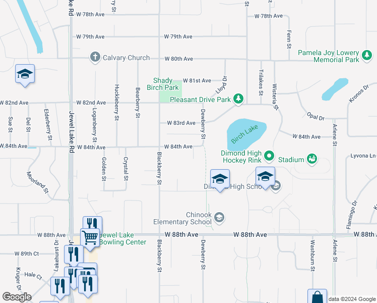 map of restaurants, bars, coffee shops, grocery stores, and more near 8401 Owen Circle in Anchorage