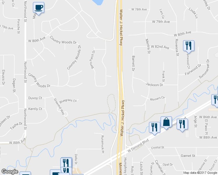 map of restaurants, bars, coffee shops, grocery stores, and more near 8211 Berry Patch Drive in Anchorage