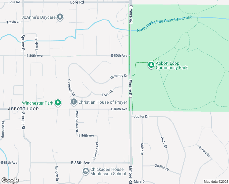 map of restaurants, bars, coffee shops, grocery stores, and more near 4020 Truro Drive in Anchorage