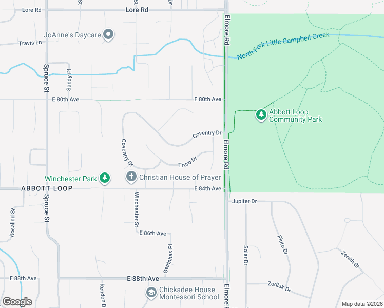 map of restaurants, bars, coffee shops, grocery stores, and more near 4020 Truro Drive in Anchorage