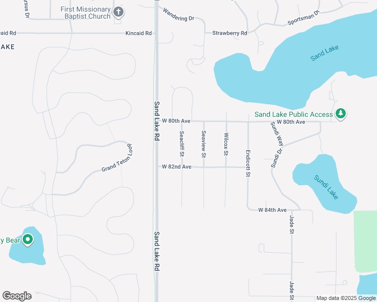 map of restaurants, bars, coffee shops, grocery stores, and more near 8055 Seacliff Street in Anchorage