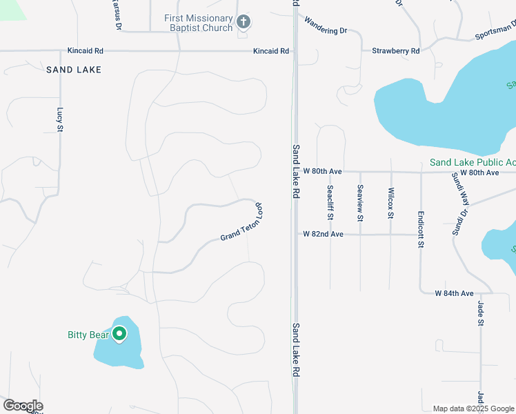 map of restaurants, bars, coffee shops, grocery stores, and more near 5703 Grand Teton Loop in Anchorage