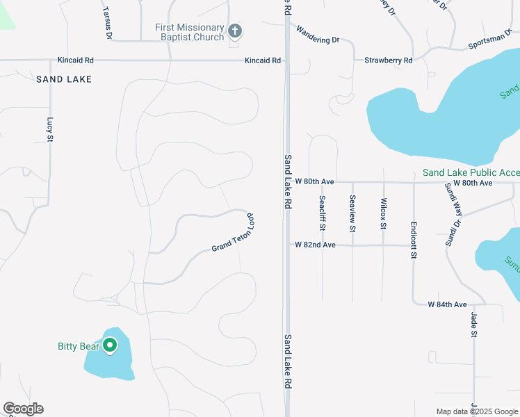 map of restaurants, bars, coffee shops, grocery stores, and more near 5703 Grand Teton Loop in Anchorage