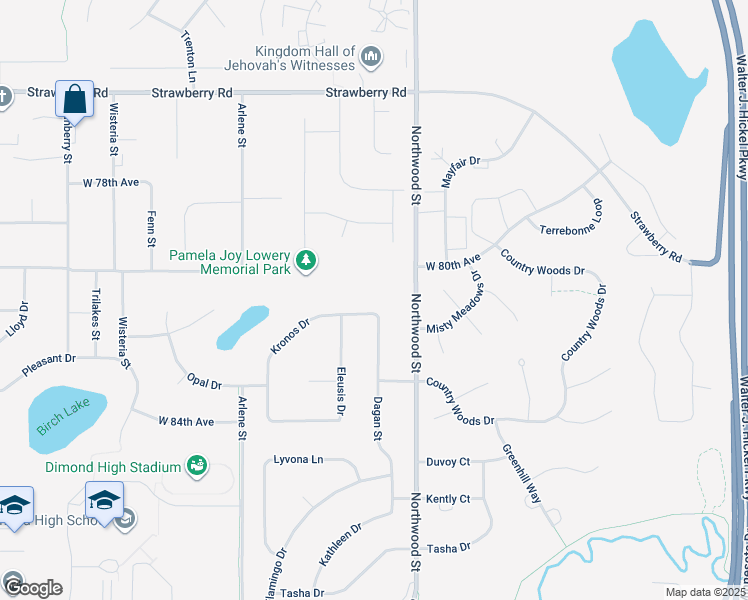 map of restaurants, bars, coffee shops, grocery stores, and more near 8070 Kronos Drive in Anchorage