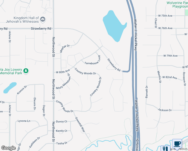map of restaurants, bars, coffee shops, grocery stores, and more near 8054 Country Woods Drive in Anchorage