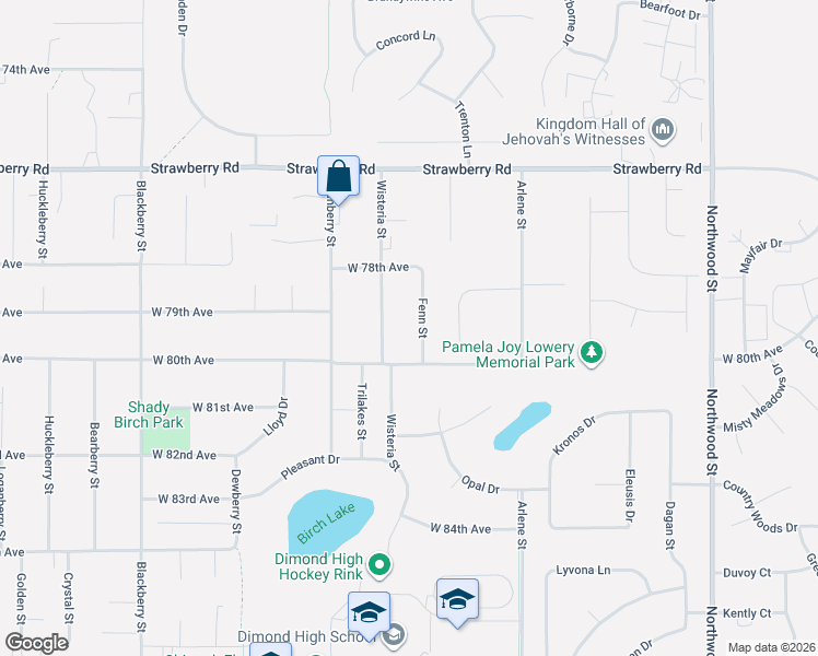 map of restaurants, bars, coffee shops, grocery stores, and more near 7932 Fenn Street in Anchorage