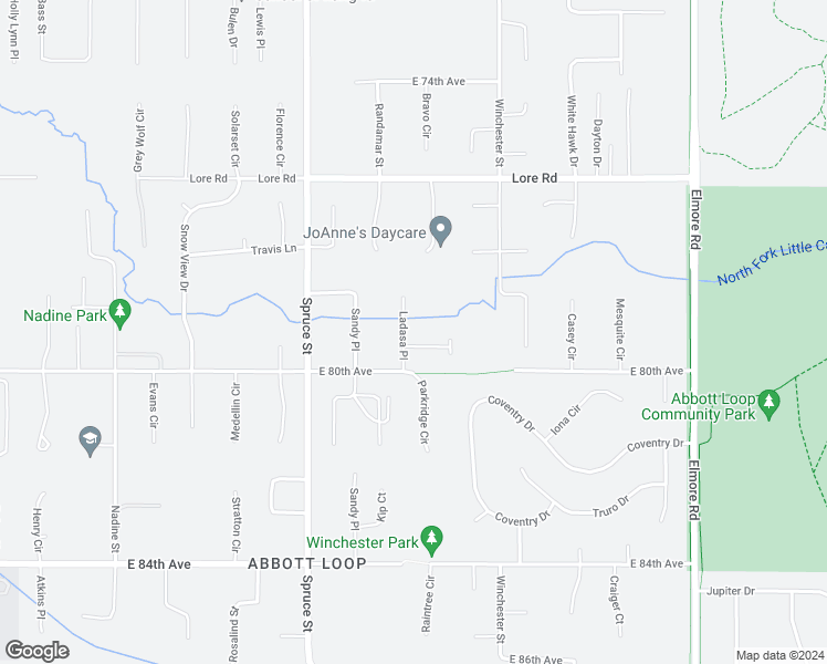 map of restaurants, bars, coffee shops, grocery stores, and more near 7905 Ladasa Place in Anchorage