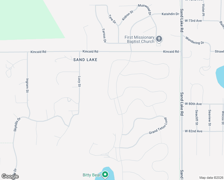 map of restaurants, bars, coffee shops, grocery stores, and more near 7950 Gate Creek Drive in Anchorage