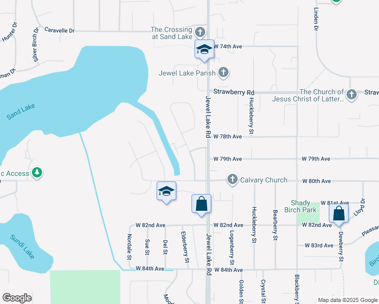map of restaurants, bars, coffee shops, grocery stores, and more near 7846 Brentwood Drive in Anchorage