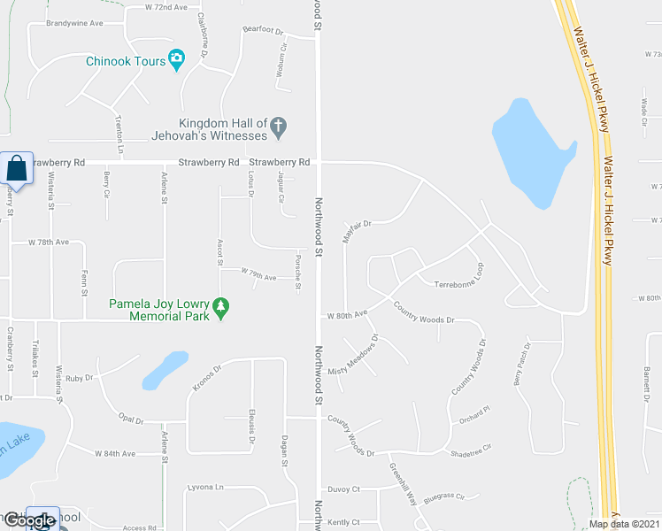 map of restaurants, bars, coffee shops, grocery stores, and more near 7910 Mayfair Drive in Anchorage