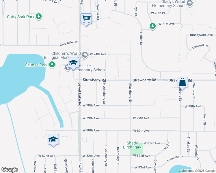 map of restaurants, bars, coffee shops, grocery stores, and more near 7541 Huckleberry Circle in Anchorage
