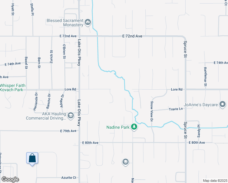map of restaurants, bars, coffee shops, grocery stores, and more near 7532 Vander Court in Anchorage